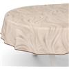 ANRO Tovaglia cerata, lavabile, motivo astratto, colore beige, ovale, 160 x 140 cm, con orlo (orlata)