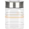 THUN - Barattolo in vetro con tappo in acciaio Pure Elegance - 680ml 9x9x14H cm - -Vetro borosilicato -PP -ABS -Silicone