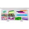 Iris Ohyama Scatola Portaoggetti in Plastica Trasparente/Organizzatore Fai Da Te 10 Scomparti Estraibili Clear Case CC-270 26,4 x 10,8 x 2,2 cm