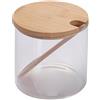 Villa d'Este Home Tivoli Zuccheriera 500 ml in vetro borosilicato, coperchio e cucchiaino in bambù, Glass