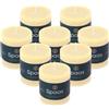 Spaas 8x Candela pilastro in stile rustico 70/70 mm 25 ore, avorio