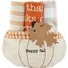 Mud Pie Set di asciugamani a forma di zucca, Happy Fall, 53,3 x 35,6 cm