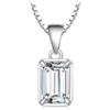 JewelryPalace 1ct Collana Solitario Donna Argento 925 con Creato Moissanite, Collana Ciondolo Pietra a Taglio Smeraldo con Catena Veneziana Maglia 45cm, Collane Pendenti in Tre Ori Set Gioielli Donna