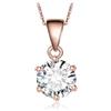 JewelryPalace 0.5-3ct Collana Solitario Donna Argento 925 con Creato Moissanite, Collana Ciondolo Pietra a Taglio Rotondo con Catena Veneziana Maglia 45cm, Collane Pendenti Tre Ori Set Gioielli Donna