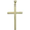Never Say Never Croce in oro giallo 18k con tubo quadrato, grande, forte, elegante e resistente., CM, Oro, Non Applicabile