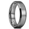 King Will Silver/Black/Gunmetal Grey Promise 6MM/7MM/8MM Wedding Band For Men Tungsten Carbide Ring Comfort Fit Beveled Edges/Step Edges