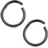 Vcmart 2pcs Naso Clicker Anello in Acciaio Chirurgico Cerchio 16G 8mm Labbro setto Mese Trago Orecchino Cartilagine Helix Piercing Gioielli