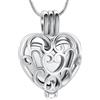 VCCWYQK Cuore Urna Collane per Ceneri per Donne Ritorna Gioielli Fiore Memorial Mini Keepsake Cenere Hollow Pendente