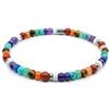 bySantana Bracciale da donna in pietra naturale colorata, elastico, stile bohémien