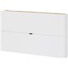GERMANIA DIE MÖBELMACHER Germania Scarpiera 4160-633 GW-Ameca, in bianco/rovere Navarra, certificata FSC, 140 x 83 x 18 cm (LxAxP)