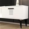 Hanah Home Supporto per TV, melammina, Bianco, Taglia Unica
