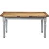 Biscottini Tavolo legno massello di tiglio grigio 160x80x80 cm Made in Italy | Tavolo da pranzo allungabile | Tavolo allungabile legno