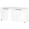 GERMANIA DIE MÖBELMACHER Germania 3419-84 GW-Genova - Panca per scarpe, con frontale in vetro, 97 x 47 x 40 cm, colore: Bianco