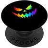 LGBTQ Support Queer Spooky Halloween Des Rainbow Jack O Lanterna Faccia LGBT Gay Pride Halloween PopSockets PopGrip Adesivo