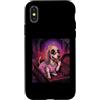 Halloween Glam Retro Vintage Comics Pop Custodia per iPhone X/XS Incantato Basset Hound Zombie Ghost Undead Spooky Spaventoso Ragazza