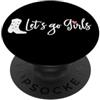 Hats Bachelorette Party Shirts Let's Go Let's Go Girls Cowgirl Bacherlorette Party Pink White Bride PopSockets PopGrip Adesivo