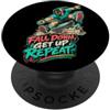 Umorismo Skateboard Street Skater Spot Cadere Rialzarsi Ripetere Skateboard Skater Street PopSockets PopGrip Adesivo