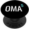 German Grandmother Gift Ideas Oma hoch 5 Grandma to the Power of 5 Math Five Grandkids PopSockets PopGrip Adesivo