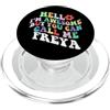 Personalized Name Mother's Day outfit Fo Retro Groovy Hello Sono fantastico ma puoi chiamarmi Freya PopSockets PopGrip per MagSafe