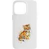 Simpatici Animali della Foresta Acquerel Custodia per iPhone 14 Pro Max Simpatica Tigre Cucciolo Acquerello Schizzi