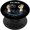DCameraHollic Im Fine Fotografo Divertente Fotografia Umorismo Macchina Fotografica OK Uomini PopSockets PopGrip Adesivo