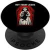 Dark Occult Horror Graphics Not Today Jesus Occult Horror Graphic Halloween Witchcraft PopSockets PopGrip Adesivo