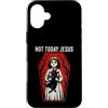 Dark Occult Horror Graphics Custodia per iPhone 16 Plus Not Today Jesus Occult Horror Graphic Halloween Witchcraft