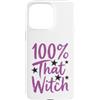 Sassy Halloween Custodia per iPhone 15 Pro Max Witch Saying 100% That Witch Attitude Phrase Halloween