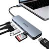 AYCLIF Hub USB C, 7 in 1 Docking Station AYCLIF USB C Adattatore USB C con HDMI 4K, PD di tipo C da 100W, 3 USB 3.0 5 Gbps, lettore di schede SD/TF per Macbook Ipad HP Dell XPS Surface