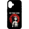Dark Occult Horror Graphics Custodia per iPhone 16 Not Today Jesus Occult Horror Graphic Halloween Witchcraft