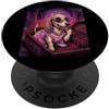 Halloween Glam Retro Vintage Comics Pop Incantato Basset Hound Zombie Ghost Undead Spooky Spaventoso Ragazza PopSockets PopGrip Adesivo