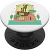 Vita Tranquilla Interni Positivi e Rinno Siediti Sorseggia E Trasformati Stile Rilassato Casa PopSockets PopGrip Adesivo