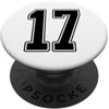 Sports Team Halloween Football Group Cos #17 Nero Outline Numero 17 Sport Fan Jersey Stile PopSockets PopGrip Adesivo
