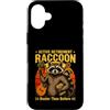 Life Senior Raccoon Humor Custodia per iPhone 16 Plus Pensionamento attivo Raccoon più occupato di prima