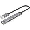 ACT Hub USB a 4 porte, multiconnettore USB, lunghezza cavo 18 cm, USB 2.0 per PC, laptop, console - AC6225