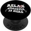 Personalized First Name outfit For Women Retro Groovy Relax GIULIETTA Is Here Funny Mother's Day Nome PopSockets PopGrip Adesivo