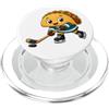 Taco Hockey Sports Food Cartoon Divertente design a forma di giocatore di hockey su ghiaccio Taco PopSockets PopGrip per MagSafe