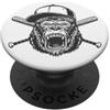 Gorilla in Baseball Cap - Gorilla Head Gorilla Baseball Player - Gorilla in Baseball Cap - Gorilla PopSockets PopGrip Adesivo