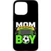 Mom of Birthday Boy Soccer Birthday Fami Custodia per iPhone 15 Pro Max Mamma di compleanno ragazzo pallone da calcio festa di compleanno