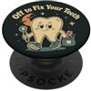Dental Office Life Divertente dentista Halloween per riparare i denti PopSockets PopGrip Adesivo
