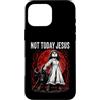 Dark Occult Horror Graphics Custodia per iPhone 16 Pro Max Not Today Jesus Occult Horror Graphic Halloween Witchcraft