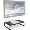 RICOO Supporto Monitor PC FS082-B Rialzo scrivania Schermo computer Piedistallo da Tavolo per Laptop & Portatile Base Stand 37 x 24 x 10 cm Nero