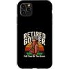 Sunset Retro Golf Retirement Custodia per iPhone 11 Pro Max Golfista in pensione a tempo pieno sul verde