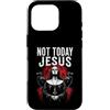 Dark Occult Horror Graphics Custodia per iPhone 16 Pro Not Today Jesus Occult Horror Graphic Halloween Witchcraft