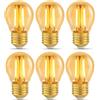 MLOQI 6 Pezzi Lampadina Vintage Edison LED E27, 2W LED Filamento Equivalente a 20W, Luce Calda 2200K, 200LM, Non Dimmerabile, Lampadine di Filamento G45, Lampadine Decorativo Retro Stile