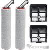Asdazrxy Spazzole a Rullo e Filtro HEPA Ricambi per Dreame H15 Mix /H12 Pro FlexReach/H15 Pro Aspirapolvere Lavapavimenti (2 Spazzole a Rullo + 2 Filtri HEPA + 1 Spazzola di Pulizia)
