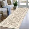 BORKOY Tappeto Corridoio Lungo 50x250cm Tappeti Passatoia Cucina Vintage Antiscivolo Lavabile in Lavatrice Beige Stile Retro per Ingresso Lavanderia Ufficio Sala Camera da Letto Morbido Pelo Corto