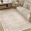 PureCozy Vintage Grande Tappeto Salotto Beige 300x400cm | Tappeto Camera da Letto,Lavabile in Lavatrice,Sala da Pranzo,Ufficio,Carpet,Pelo Corto,Antiscivolo,Area Rug