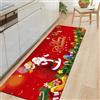 JIAMIAN Babbo Natale tappetino, decorazione della porta di Natale, tappeto della decorazione domestica di benvenuto della festa di Natale, adatto per camere da letto, porte, cucine, balconi(Stile 2)