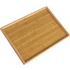 FABULETTA Vassoio rettangolare in bambù, effetto legno, per cucina, feste, tè, bar, 28 x 19 x 2 cm (41 x 29 cm)